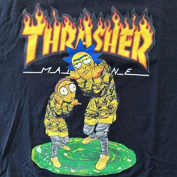 80s Hanes THRASHER イエロー Tシャツ 80s Hanes THRASHER イエロー Tシャツ